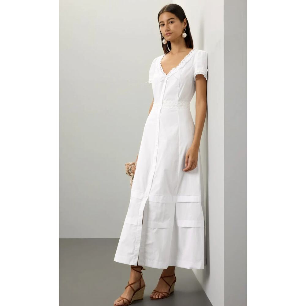 Samantha Sipos Vintage Petticoat Midi Dress In White Size S